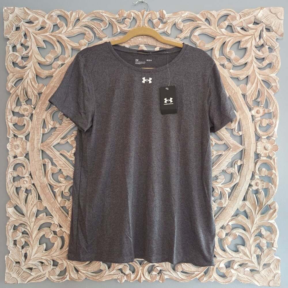 Women's Under Armour Locker T-Shirt in a gray heather Size Large